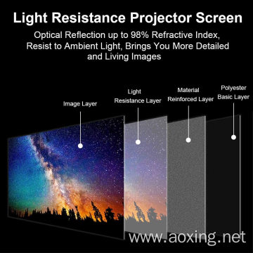 Cinema ultra short throw fixed frame projection screen